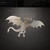 Flying Dragon Steel Cutout Shape - Raw Metal Wall Art and Craft Supply