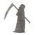 Grim Reaper 2 Steel Cutout Shape, Raw Metal Wall Art and Craft Supply