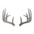 Antlers Steel Cutout Shape - Raw Metal Wall Art and Craft Supply
