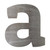 Lower Case A Steel Cutout Shape - Raw Metal Wall Art and Craft Supply