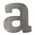 Lower Case A Steel Cutout Shape, Raw Metal Wall Art and Craft Supply