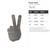 Peace Hand Steel Cutout Shape - Raw Metal Wall Art and Craft Supply