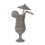 Cocktail Drink Steel Cutout Shape - Raw Metal Wall Art and Craft Supply