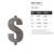 Dollar Sign 2 Steel Cutout Shape - Raw Metal Wall Art and Craft Supply
