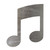 Music Note 1 Steel Cutout Shape - Raw Metal Wall Art and Craft Supply