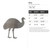 Emu Steel Cutout Shape - Raw Metal Wall Art and Craft Supply