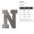 Letter N Steel Cutout Shape - Raw Metal Wall Art and Craft Supply