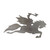 Headless Horseman Steel Cutout Shape - Raw Metal Wall Art and Craft Supply