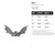 Bat 7 Steel Cutout Shape - Raw Metal Wall Art and Craft Supply