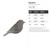 Bluebird Steel Cutout Shape, Raw Metal Wall Art and Craft Supply