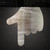 Pointing Finger Steel Cutout Shape - Raw Metal Wall Art and Craft Supply