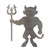 Devil Steel Cutout Shape - Raw Metal Wall Art and Craft Supply