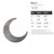 Moon 2 Steel Cutout Shape - Raw Metal Wall Art and Craft Supply