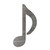 Musical Note Steel Cutout Shape, Raw Metal Wall Art and Craft Supply
