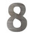 Number 8 Steel Cutout Shape - Raw Metal Wall Art and Craft Supply