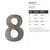 Number 8 Steel Cutout Shape - Raw Metal Wall Art and Craft Supply