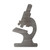 Microscope Steel Cutout Shape - Raw Metal Wall Art and Craft Supply