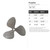 Propeller Steel Cutout Shape - Raw Metal Wall Art and Craft Supply
