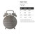 Alarm Clock Steel Cutout Shape - Raw Metal Wall Art and Craft Supply