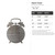Alarm Clock Steel Cutout Shape, Raw Metal Wall Art and Craft Supply