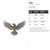 Eagle Steel Cutout Shape - Raw Metal Wall Art and Craft Supply