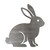 Rabbit Steel Cutout Shape - Raw Metal Wall Art and Craft Supply