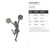 Cheerleader 2 Steel Cutout Shape - Raw Metal Wall Art and Craft Supply