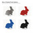 Bunny 3 Steel Cutout Shape, Raw Metal Wall Art and Craft Supply