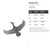 Flying Duck Steel Cutout Shape, Raw Metal Wall Art and Craft Supply
