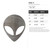 Alien 2 Steel Cutout Shape - Raw Metal Wall Art and Craft Supply