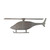 Helicopter Steel Cutout Shape - Raw Metal Wall Art and Craft Supply