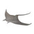 Manta Ray 2 Steel Cutout Shape - Raw Metal Wall Art and Craft Supply
