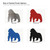 Gorilla Steel Cutout Shape, Raw Metal Wall Art and Craft Supply