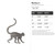 Monkey 2 Steel Cutout Shape, Raw Metal Wall Art and Craft Supply