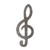 Music Note 6 Steel Cutout Shape - Raw Metal Wall Art and Craft Supply