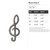 Music Note 6 Steel Cutout Shape - Raw Metal Wall Art and Craft Supply