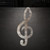 Music Note 6 Steel Cutout Shape - Raw Metal Wall Art and Craft Supply