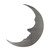 Moon 3 Steel Cutout Shape, Raw Metal Wall Art and Craft Supply
