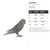 Love Bird Steel Cutout Shape - Raw Metal Wall Art and Craft Supply