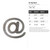 At Symbol Steel Cutout Shape, Raw Metal Wall Art and Craft Supply