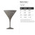 Martini Glass 1 Steel Cutout Shape - Raw Metal Wall Art and Craft Supply