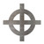 Odin Cross Steel Cutout Shape - Raw Metal Wall Art and Craft Supply