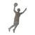 Basketball Player Steel Cutout Shape - Raw Metal Wall Art and Craft Supply