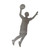 Basketball Player Steel Cutout Shape, Raw Metal Wall Art and Craft Supply