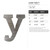 Lower Case Y Steel Cutout Shape - Raw Metal Wall Art and Craft Supply