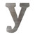 Lower Case Y Steel Cutout Shape, Raw Metal Wall Art and Craft Supply
