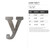 Lower Case Y Steel Cutout Shape, Raw Metal Wall Art and Craft Supply