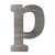 Lower Case P Steel Cutout Shape - Raw Metal Wall Art and Craft Supply