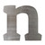 Lower Case N Steel Cutout Shape - Raw Metal Wall Art and Craft Supply