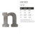 Lower Case N Steel Cutout Shape - Raw Metal Wall Art and Craft Supply